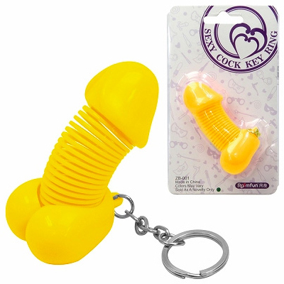 セクシーコックキーホルダー (イエロー)(ジョークグッズ) セクシーコックキーホルダー (イエロー)(ジョークグッズ)