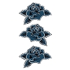 タトゥーシール 青薔薇